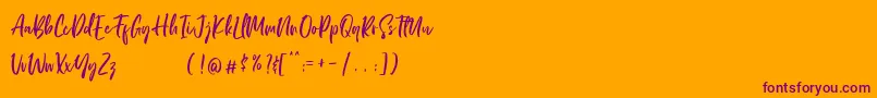 LordeSoon PersonalUse Font – Purple Fonts on Orange Background