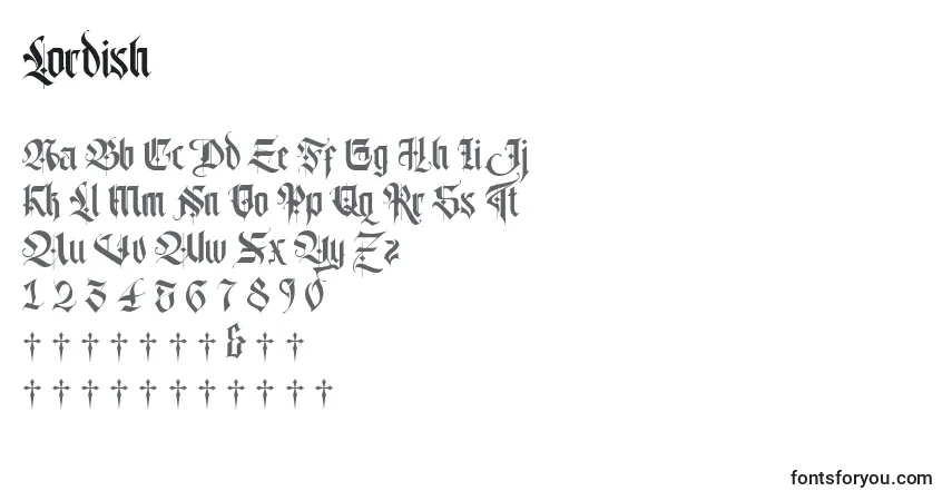 Lordishフォント–アルファベット、数字、特殊文字