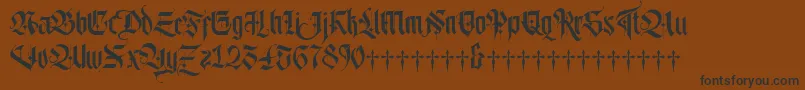 Lordish-fontti – mustat fontit ruskealla taustalla