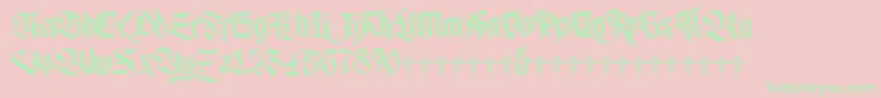 Lordish Font – Green Fonts on Pink Background