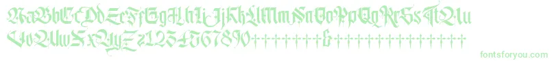 Lordish-Schriftart – Grüne Schriften auf weißem Hintergrund