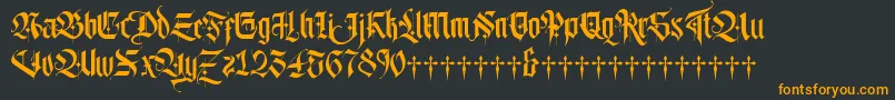 Шрифт Lordish – оранжевые шрифты на чёрном фоне