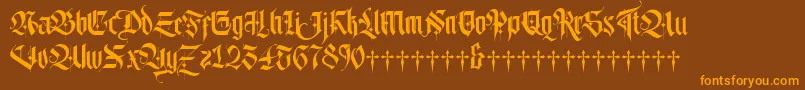 Шрифт Lordish – оранжевые шрифты на коричневом фоне