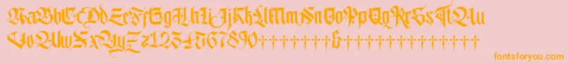 Шрифт Lordish – оранжевые шрифты на розовом фоне