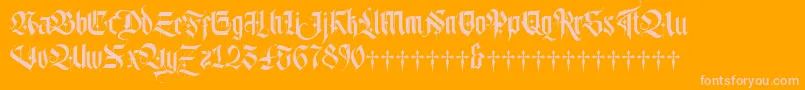 Шрифт Lordish – розовые шрифты на оранжевом фоне
