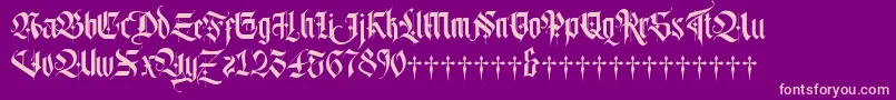 Lordish-Schriftart – Rosa Schriften auf violettem Hintergrund