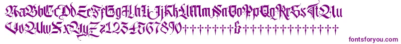Lordish-fontti – violetit fontit valkoisella taustalla