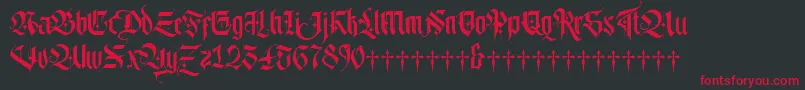 Шрифт Lordish – красные шрифты на чёрном фоне