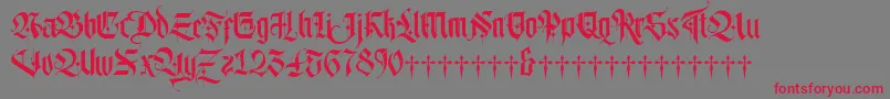Шрифт Lordish – красные шрифты на сером фоне