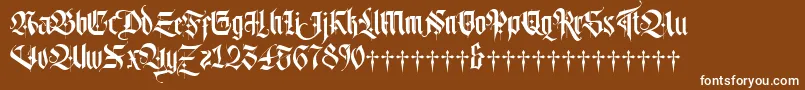 Шрифт Lordish – белые шрифты на коричневом фоне