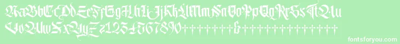 Шрифт Lordish – белые шрифты на зелёном фоне