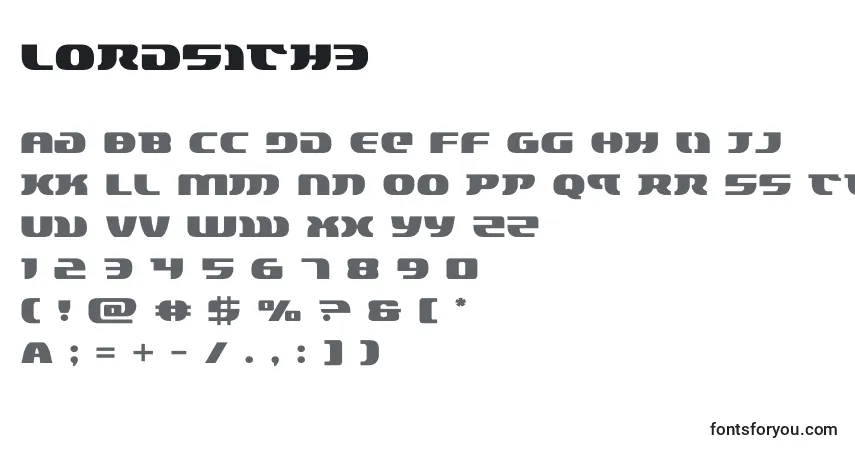 Czcionka Lordsith3 (132884) – alfabet, cyfry, specjalne znaki