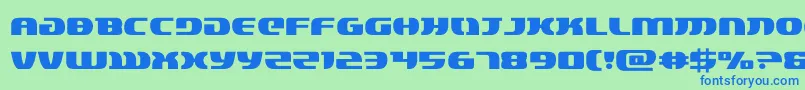 フォントlordsith3 – 青い文字は緑の背景です。