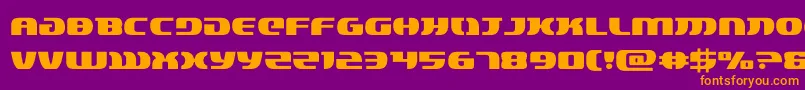 フォントlordsith3 – 紫色の背景にオレンジのフォント