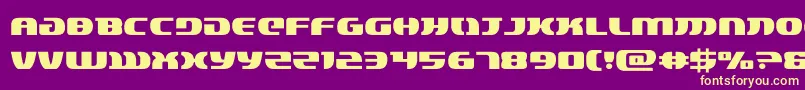 フォントlordsith3 – 紫の背景に黄色のフォント