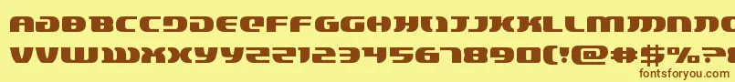 フォントlordsith3 – 茶色の文字が黄色の背景にあります。