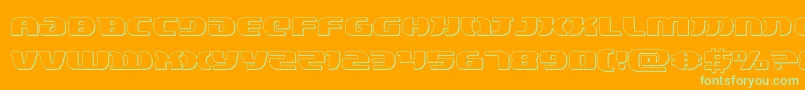 lordsith33d Font – Green Fonts on Orange Background