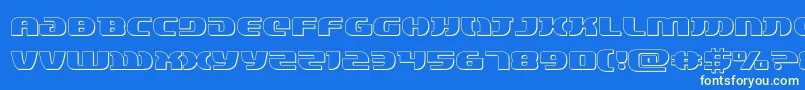 lordsith33d Font – Yellow Fonts on Blue Background