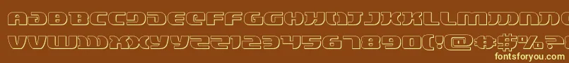 lordsith33d Font – Yellow Fonts on Brown Background