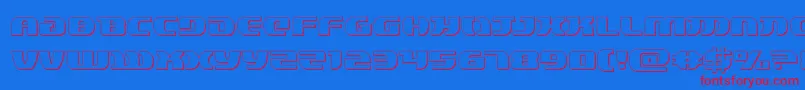 lordsith33d Font – Red Fonts on Blue Background