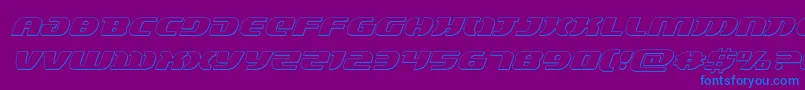 lordsith33dital Font – Blue Fonts on Purple Background