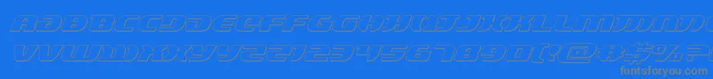 lordsith33dital Font – Gray Fonts on Blue Background