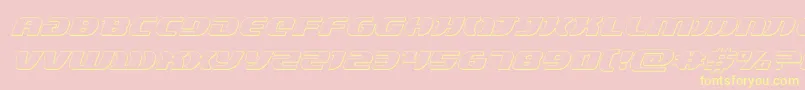 lordsith33dital Font – Yellow Fonts on Pink Background