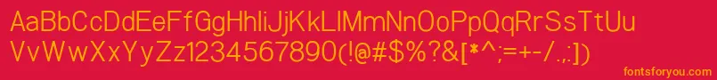 WoolworthBook Font – Orange Fonts on Red Background