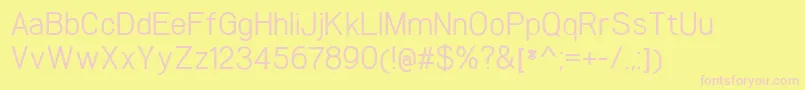 WoolworthBook Font – Pink Fonts on Yellow Background