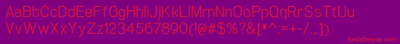 WoolworthBook Font – Red Fonts on Purple Background