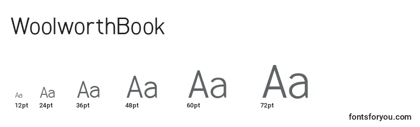 WoolworthBook Font Sizes