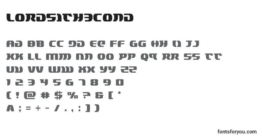 Czcionka Lordsith3cond (132890) – alfabet, cyfry, specjalne znaki