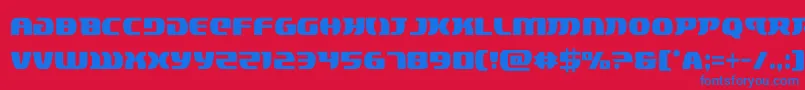 フォントlordsith3cond – 赤い背景に青い文字