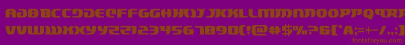 フォントlordsith3cond – 紫色の背景に茶色のフォント