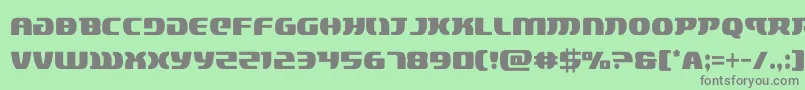 フォントlordsith3cond – 緑の背景に灰色の文字