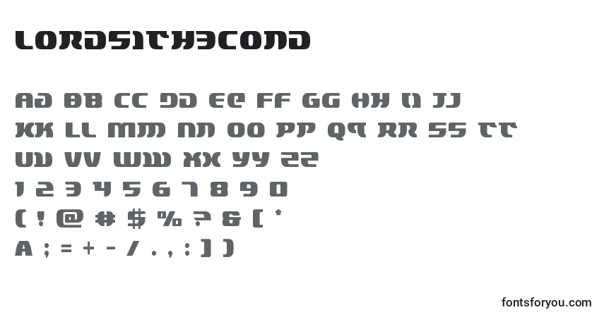 Schriftart Lordsith3cond (132891) – Alphabet, Zahlen, spezielle Symbole