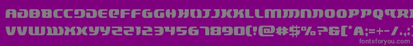 フォントlordsith3cond – 紫の背景に灰色の文字