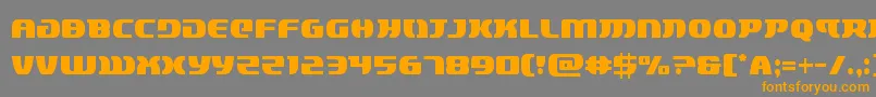 フォントlordsith3cond – オレンジの文字は灰色の背景にあります。