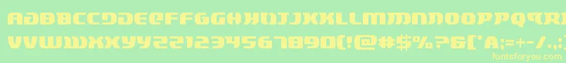 フォントlordsith3cond – 黄色の文字が緑の背景にあります