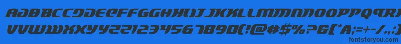 Шрифт lordsith3condital – чёрные шрифты на синем фоне