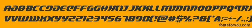 Шрифт lordsith3condital – чёрные шрифты на оранжевом фоне