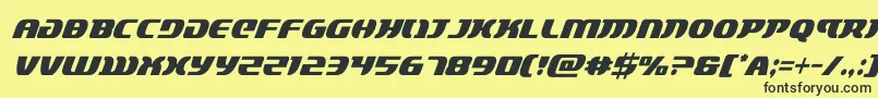 フォントlordsith3condital – 黒い文字の黄色い背景
