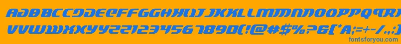 lordsith3condital Font – Blue Fonts on Orange Background