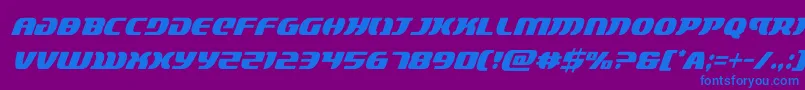 lordsith3condital Font – Blue Fonts on Purple Background