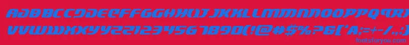 lordsith3condital Font – Blue Fonts on Red Background