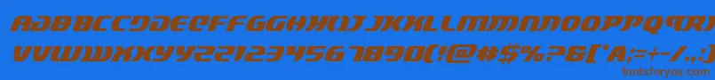 Шрифт lordsith3condital – коричневые шрифты на синем фоне