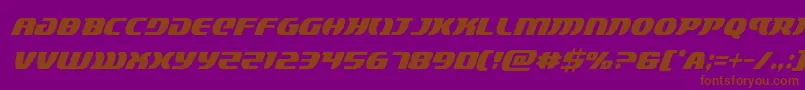 フォントlordsith3condital – 紫色の背景に茶色のフォント