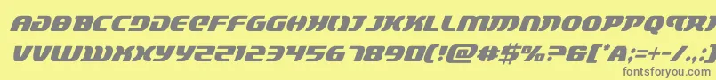 lordsith3condital-fontti – harmaat kirjasimet keltaisella taustalla