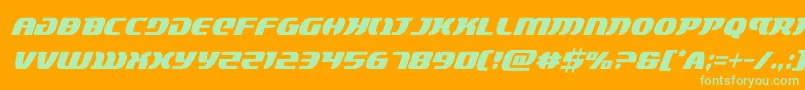 Шрифт lordsith3condital – зелёные шрифты на оранжевом фоне