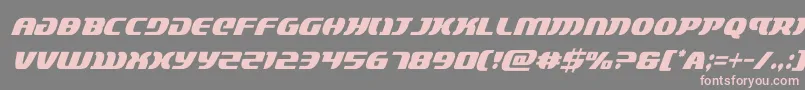 フォントlordsith3condital – 灰色の背景にピンクのフォント